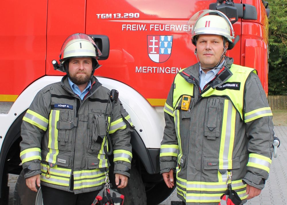 Die Kommandanten der Feuerwehr Mertingen